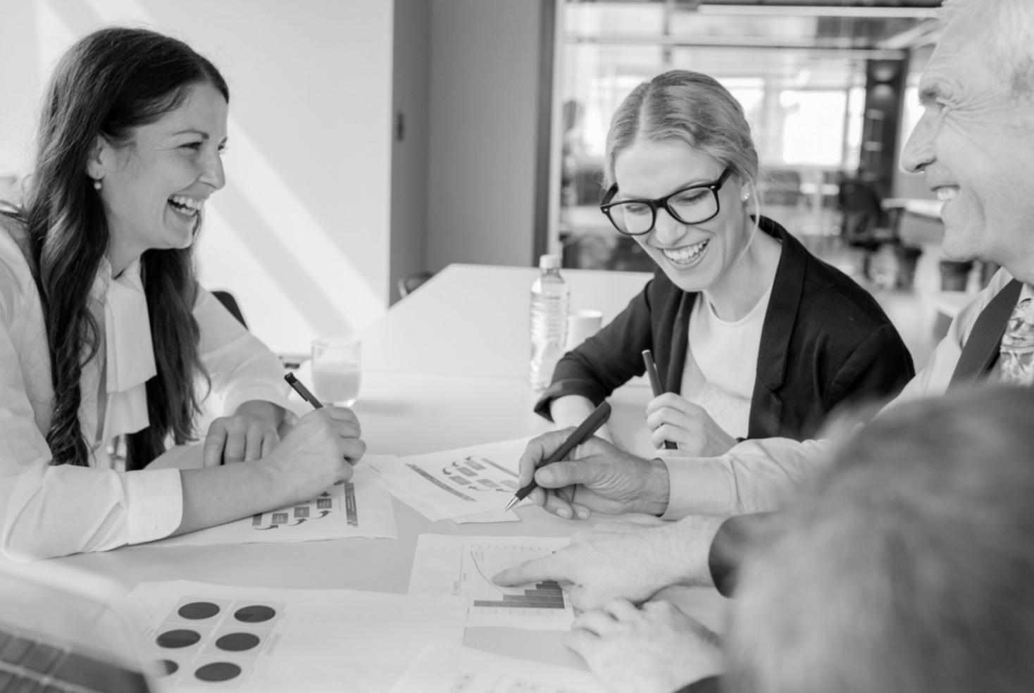 Professional team collaboration during JavaScript training session